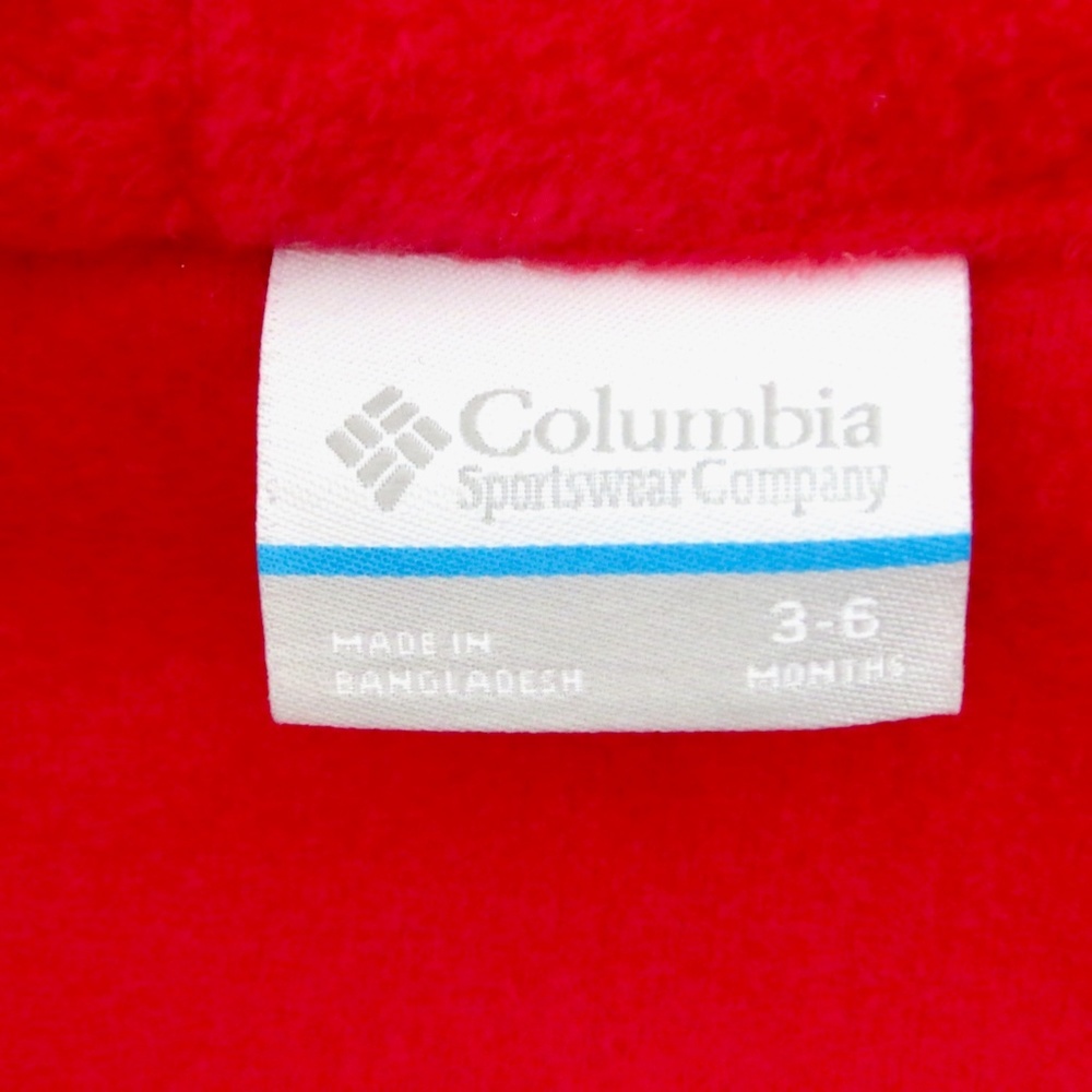 NEW! Baby COLUMBIA Steens Mountain Overlay Hooded Fleece Jacket Red Plaid 3-6 M - Picture 6 of 8